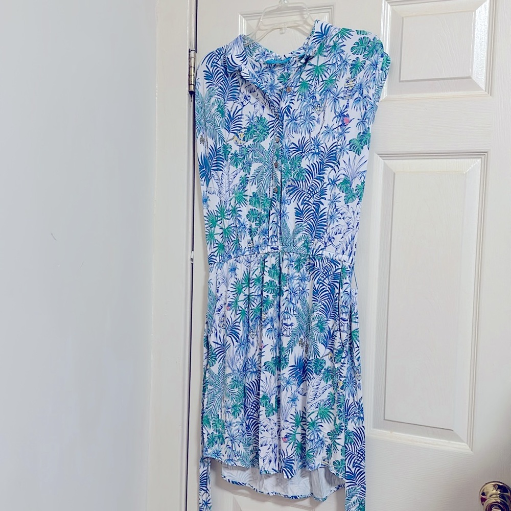 Tori Richard Honolulu Tropical Plant Print Dress M